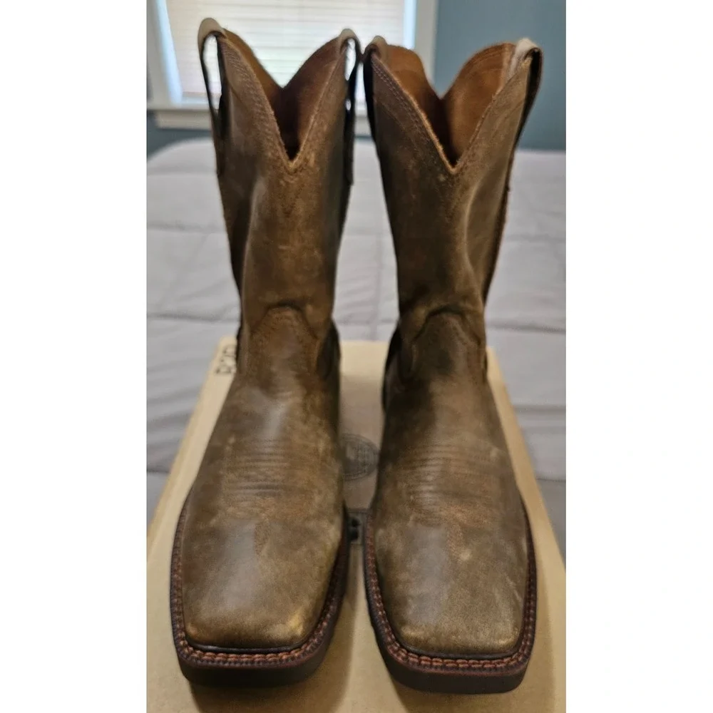 Ariat® (Men's 10 D) Activator™ Square-Toe Work Boot in Brown Bomber - $200